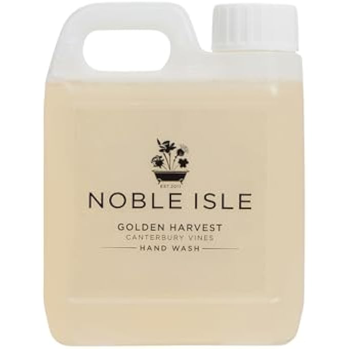 Noble Isle HAND WASH REFILL | LUXURY HAND WASH LIQUID SOAP FOR MEN & WOMEN | ORGANIC VEGAN FRIENDLY, REAL PERFUME, BRITAIN IN A BOTTLE | MADE IN THE UK - 1L REFILL PACK (GOLDEN HARVEST,1L) - Image 1